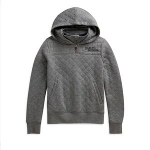 Harley Davidson gray quilted 1/4 zip hoodie women’s size 2W
